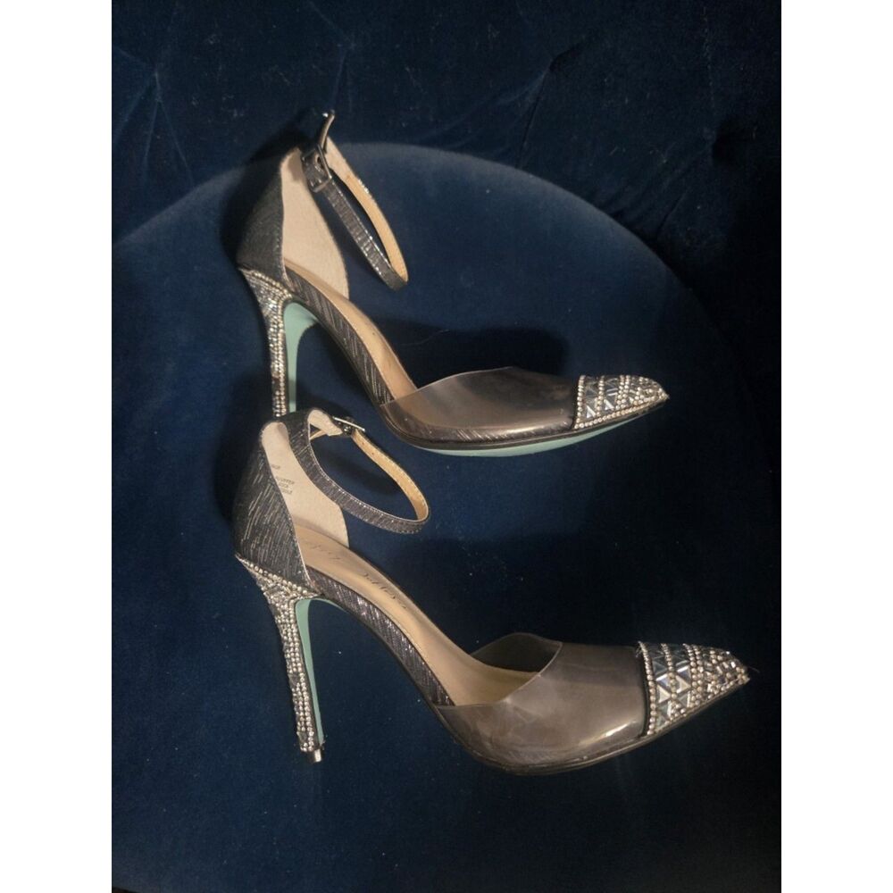 Betsey Johnson - Ginger Blush Rhinestone Pointed Toe Pumps - Size 5.5 - Picture 3 of 6